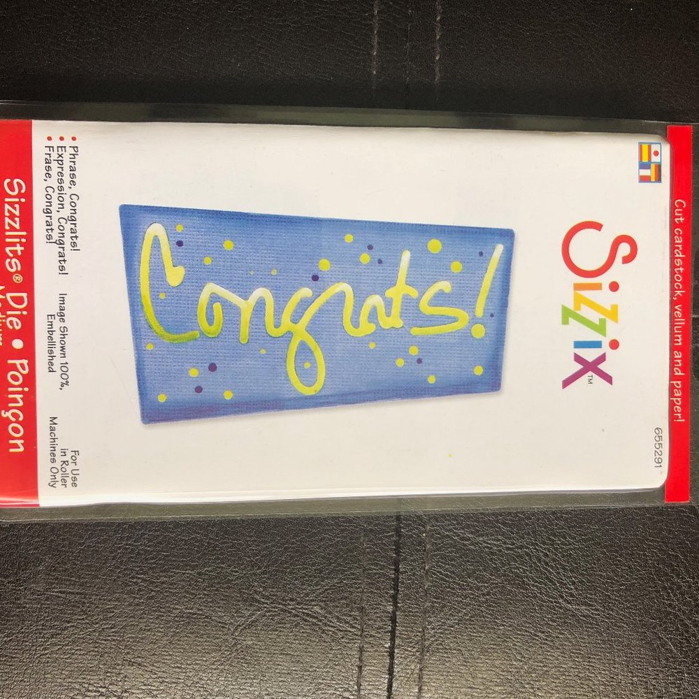 Sizzix Congrats Diecut *NIB*